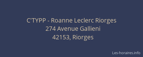 C'TYPP - Roanne Leclerc Riorges