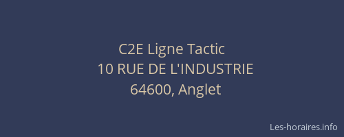 C2E Ligne Tactic