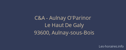 C&A - Aulnay O'Parinor