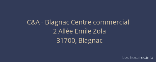 C&A - Blagnac Centre commercial