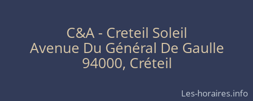 C&A - Creteil Soleil