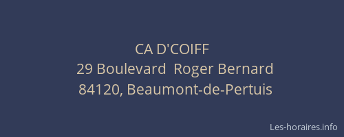 CA D'COIFF