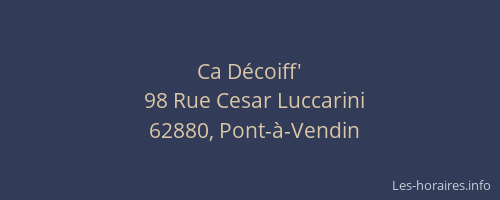 Ca D&eacute;coiff'