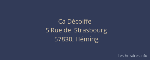 Ca D&eacute;coiffe