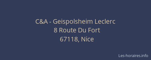 C&A - Geispolsheim Leclerc