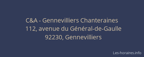 C&A - Gennevilliers Chanteraines