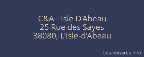 C&A - Isle D'Abeau