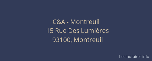 C&A - Montreuil
