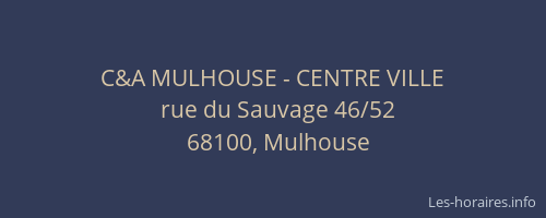 C&A MULHOUSE - CENTRE VILLE