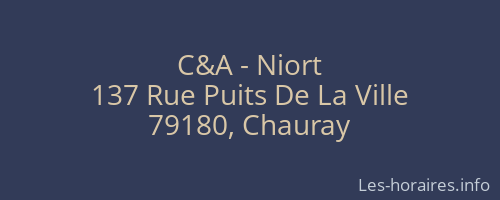C&A - Niort