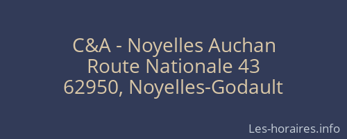 C&A - Noyelles Auchan