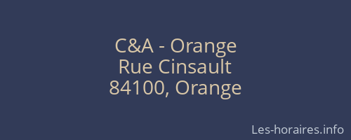 C&A - Orange