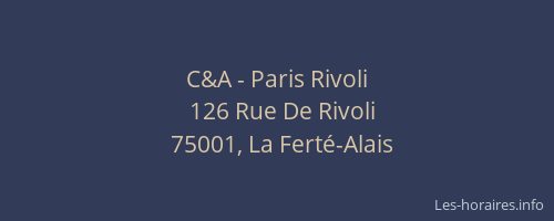 C&A - Paris Rivoli