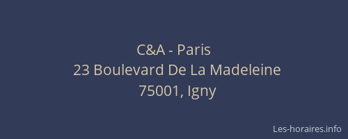 C&A - Paris