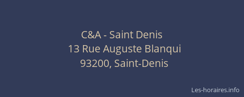 C&A - Saint Denis