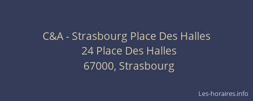C&A - Strasbourg Place Des Halles