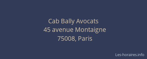 Cab Bally Avocats