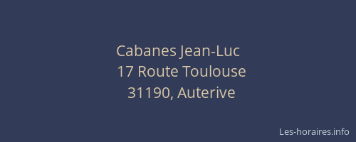 Cabanes Jean-Luc
