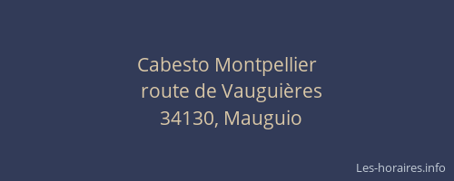 Cabesto Montpellier