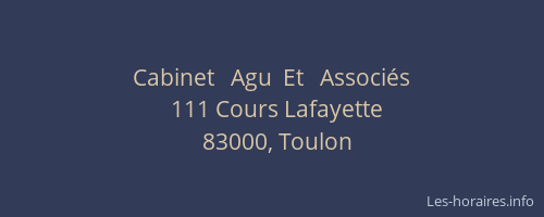 Cabinet   Agu  Et   Associés