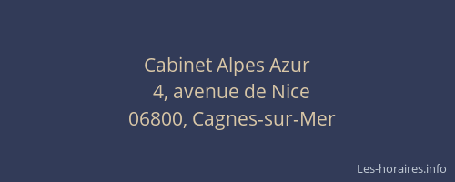 Cabinet Alpes Azur