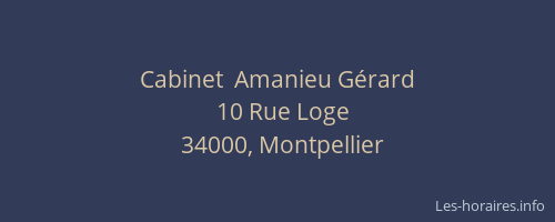 Cabinet  Amanieu Gérard