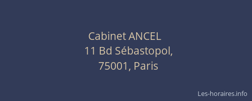 Cabinet ANCEL 