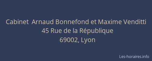 Cabinet  Arnaud Bonnefond et Maxime Venditti