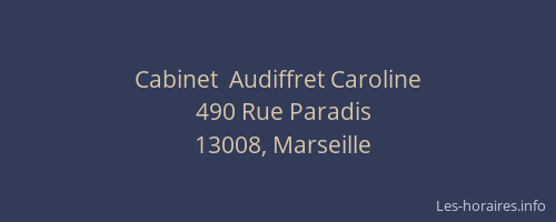 Cabinet  Audiffret Caroline