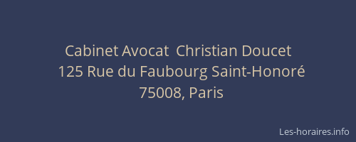 Cabinet Avocat  Christian Doucet