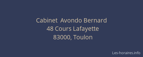 Cabinet  Avondo Bernard