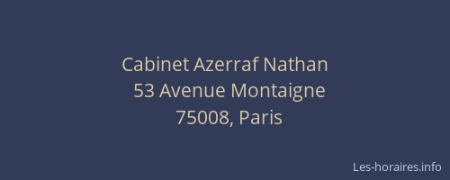 Cabinet Azerraf Nathan