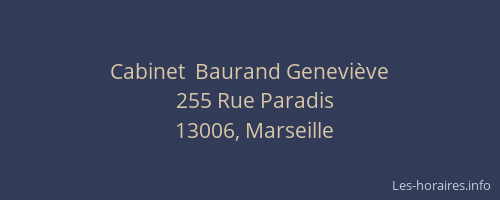 Cabinet  Baurand Geneviève