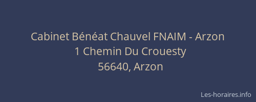 Cabinet Bénéat Chauvel FNAIM - Arzon