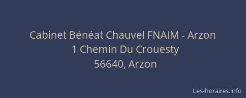Cabinet B&eacute;n&eacute;at Chauvel FNAIM - Arzon