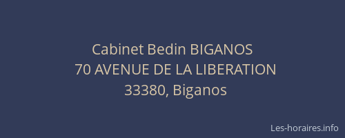 Cabinet Bedin BIGANOS