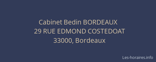 Cabinet Bedin BORDEAUX