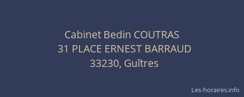 Cabinet Bedin COUTRAS