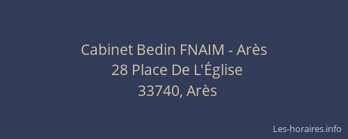 Cabinet Bedin FNAIM - Arès