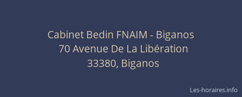 Cabinet Bedin FNAIM - Biganos