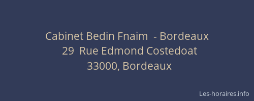 Cabinet Bedin Fnaim  - Bordeaux