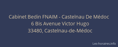 Cabinet Bedin FNAIM - Castelnau De M&eacute;doc