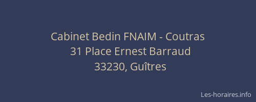Cabinet Bedin FNAIM - Coutras