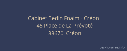 Cabinet Bedin Fnaim - Créon