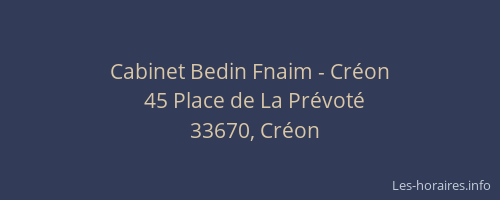 Cabinet Bedin Fnaim - Cr&eacute;on