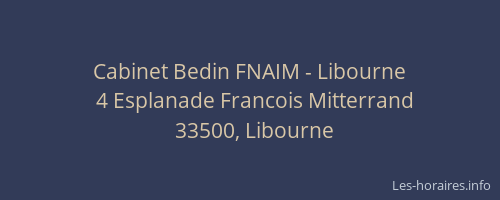 Cabinet Bedin FNAIM - Libourne