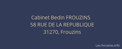 Cabinet Bedin FROUZINS