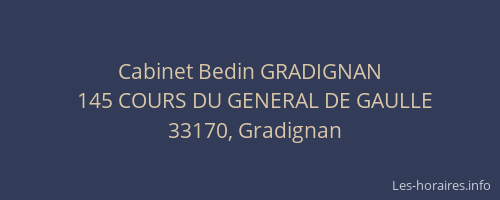 Cabinet Bedin GRADIGNAN