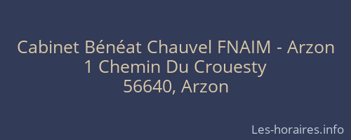 Cabinet Bénéat Chauvel FNAIM - Arzon