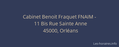 Cabinet Benoit Fraquet FNAIM -